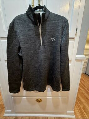 Callaway Men’s 1/4 zip Golf Pullover Gray/Black - Small -  EUC